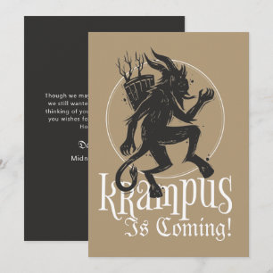 Cartão de Férias de Natal do Krampus feliz