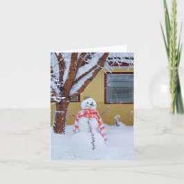 Cartão de Férias de Natal do Snowman com Verso Rot