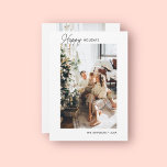 Cartão de Férias de Natal Feliz<br><div class="desc">Cartão de Natal minimalista.</div>