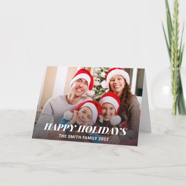 Cartão de Férias de Natal Feliz (Frente)