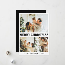 Cartão de Férias de Natal Feliz com Tipografia Ele