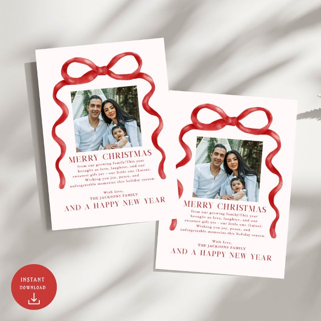 Cartão de Férias de Natal Feliz do Arco Vermelho M (Criador carregado)