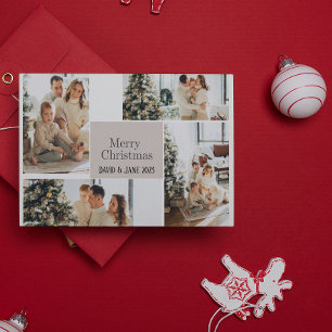 Cartão de Férias de Natal Feliz para Colagem de Im