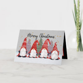 cartão de férias de natal festivo gnomo