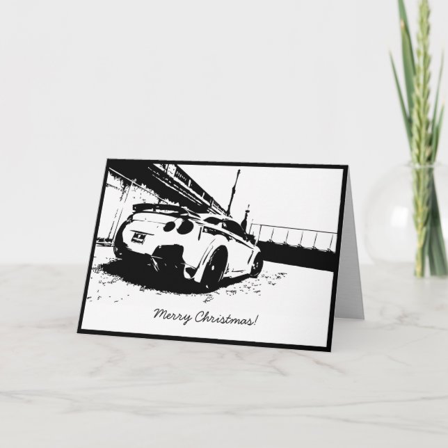 Cartão de Férias de Natal GTR Skyline (Frente)