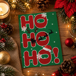 Cartão de Férias de Natal Ho Ho Ho