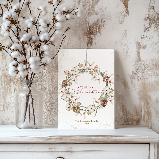 Cartão de Férias de Natal Minimalista (Criador carregado)