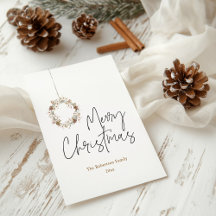 Cartão de Férias de Natal Minimalista