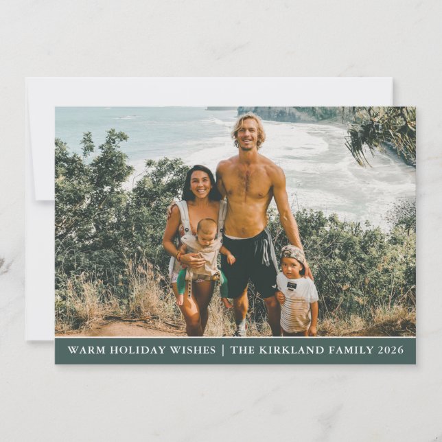 Cartão de Férias de Natal Moderno (Frente)