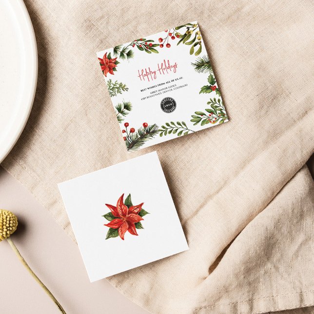 Cartão de Férias de Natal para Empresas do Logotip (Criador carregado)