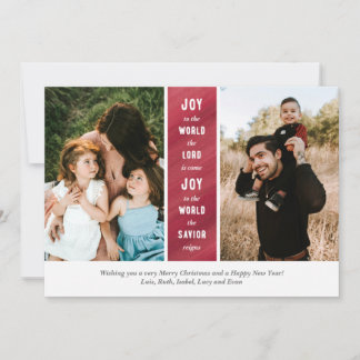 Cartão de Férias de Natal para Joy Watercolor