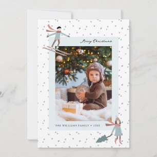 Cartão de Férias de Natal para Neve