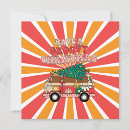 Cartão de Férias de Natal para Retrato Groovy