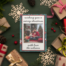 Cartão de Férias de Natal Personalizado com Retros