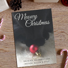 Cartão de Férias de Natal Preto