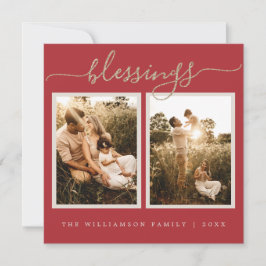 Cartão de Férias de Natal Rustic Berries