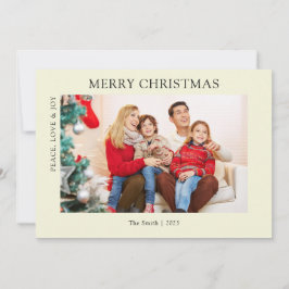 Cartão de Férias de Natal Simples para Beige Moder