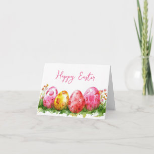 Cartão de Férias de Ovos de Páscoa Floral bonito c