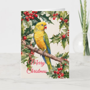 Cartão de férias de Parrakeet de Natal