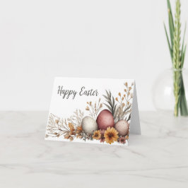 Cartão de Férias de Páscoa Floral bonito com Aquar