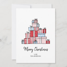 Cartão de Férias de Presente de Natal