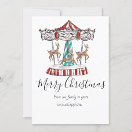 Cartão de Férias de Rena Festiva