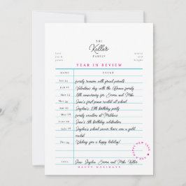 Cartão de Férias de Revisão Anual da Biblioteca