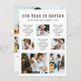 Cartão de Férias de Revisão do Ano Fotográfico