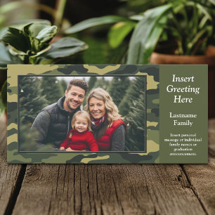 Cartão de Férias de Saudação da Camo Verde