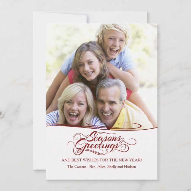 Cartão de Férias de Saudações da Época (Frente)