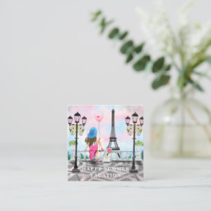 Cartão de Férias de Verão Paris Torre Eiffel Franç