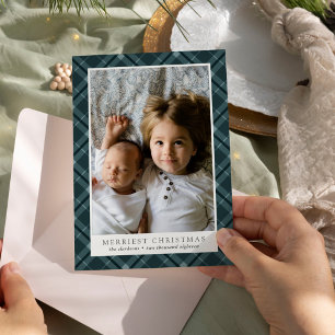 Cartão de Férias de Xadrez de Natal Mais Feliz