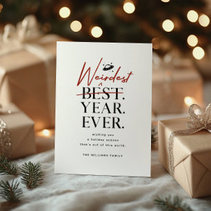 Cartão de Férias do Ano Mais Estranho