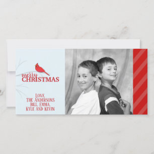 Cartão de Férias do Cardeal Vermelho