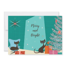 Cartão de Férias do Design do Século médio