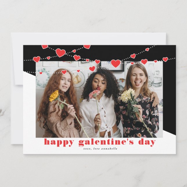 Cartão de Férias do Dia Feliz de Galentine (Frente)