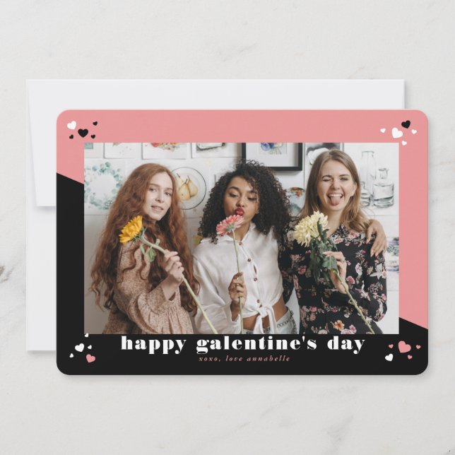 Cartão de Férias do Dia Feliz de Galentine (Frente)