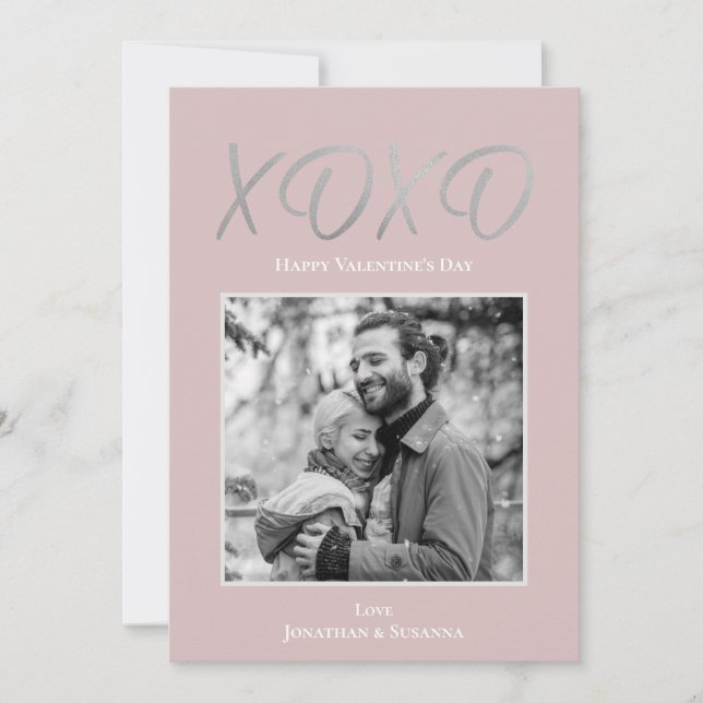 Cartão de Férias do Feliz dia de os namorados XOXO (Frente)
