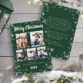 Cartão de Férias do Frio Verde Snow