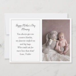 Cartão de Férias do Primeiro Dia de as mães Do Beb