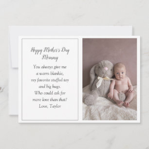 Cartão de Férias do Primeiro Dia de as mães Do Beb