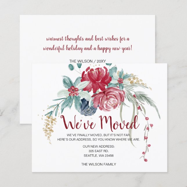 Cartão de Férias em Movimento Russo para Berries d (Frente/Verso)