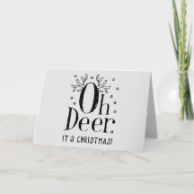 Cartão de férias engraçado para veados de Natal