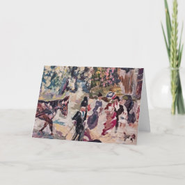 cartão de férias estilo cavalo