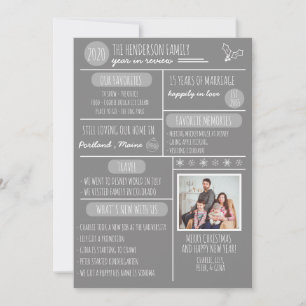 Cartão De Férias Familiares De Ano Em Revisão