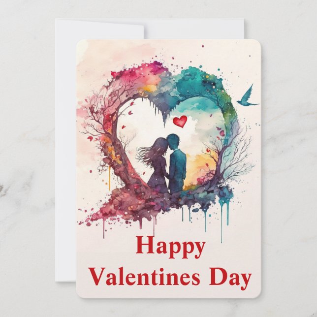 Cartão de Férias Feliz Dia dos Namorados (Frente)