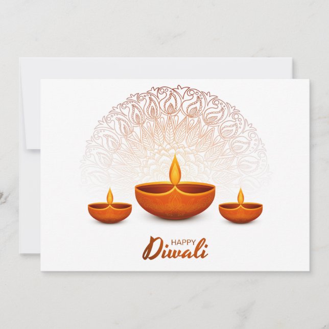 Cartão de Férias Feliz Diwali (Frente)