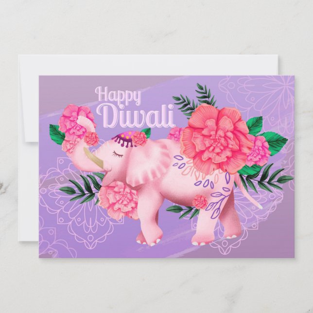 Cartão de Férias Feliz Diwali (Frente)