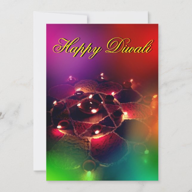 Cartão de Férias Feliz Diwali (Frente)
