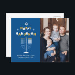 Cartão de Férias "Feliz Hanukkah"<br><div class="desc">Foto festiva personalizada Feliz Chanucá.</div>